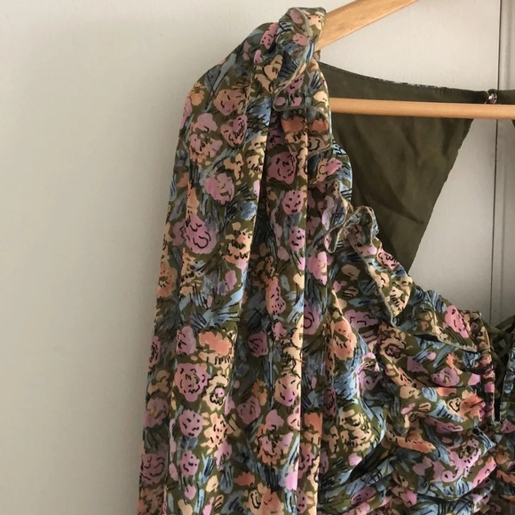 FREE PEOPLE | Floral peasant crop top with balloon sleeves - Picture 6 of 10